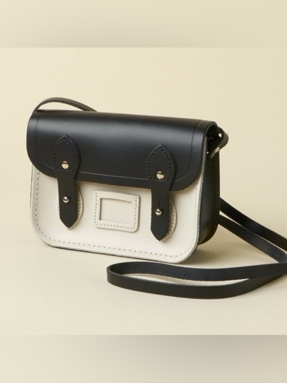 Cambridge Satchel Company Mini Crossbody Bag NWT Black & White